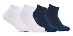 Discount Big Kid's Kids 4 Pk Half Cushion Turn Cuff Unisex Socks