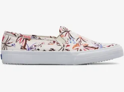 Women's Double Decker Island Print Slip On Sneaker Women Slip Ons