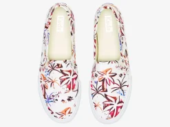 Women's Double Decker Island Print Slip On Sneaker Women Slip Ons