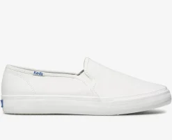Women's Double Decker Leather Slip On Sneaker Women Leather