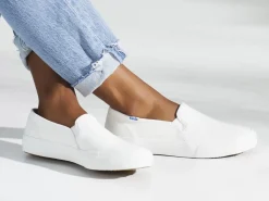 Women's Double Decker Leather Slip On Sneaker Women Leather
