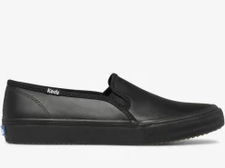 Clearance Women's Double Decker Leather Slip On Sneaker Women Leather