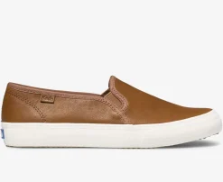 Sale Women's Double Decker Leather Slip On Sneaker Women Leather