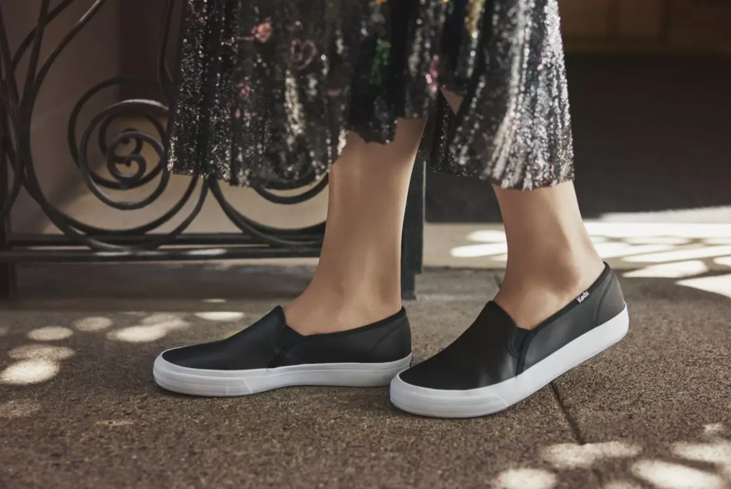 Sale Women's Double Decker Leather Slip On Sneaker Women Leather
