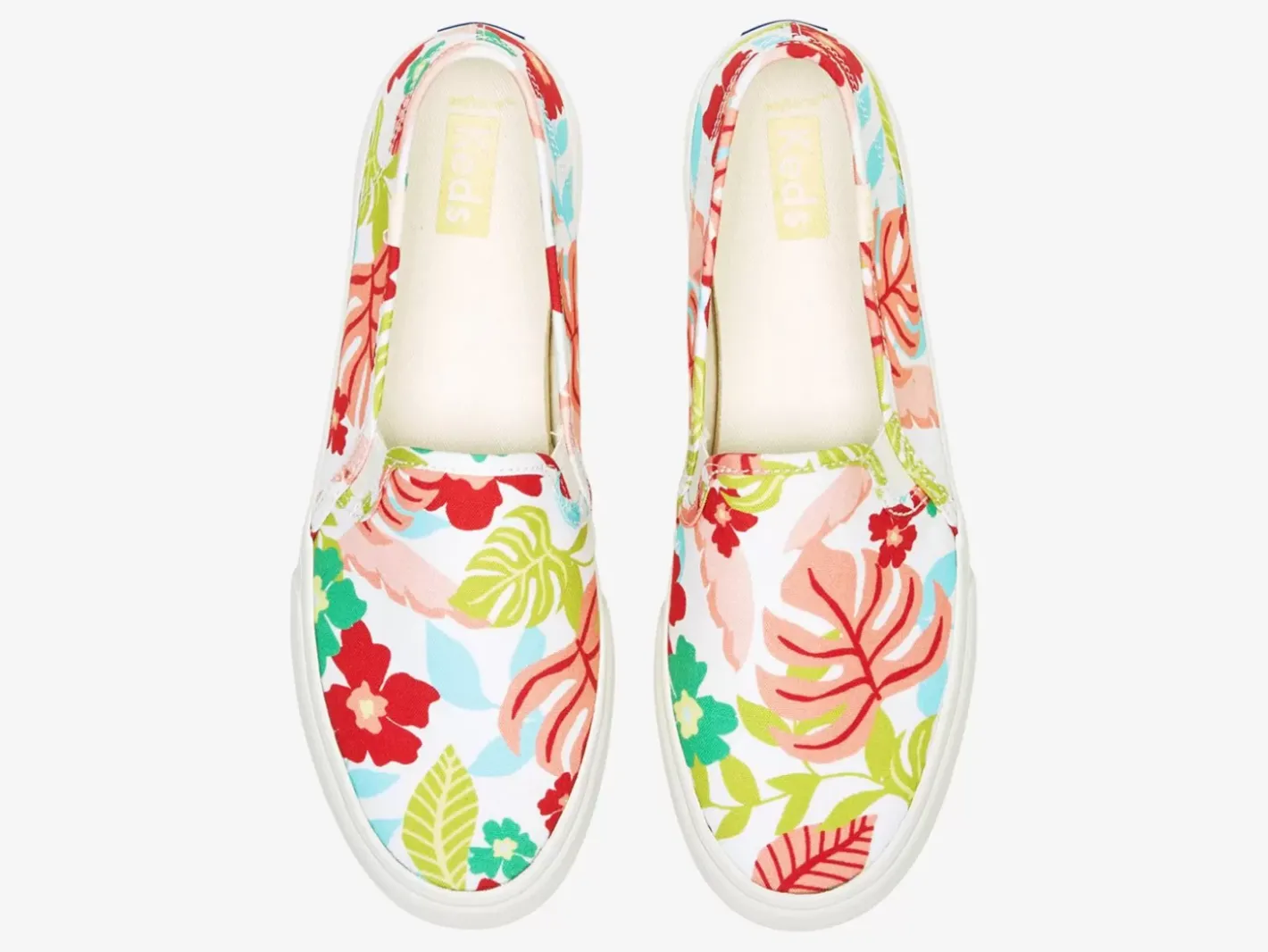 Best Women's Double Decker Tropical Print Slip On Sneaker Women Slip Ons