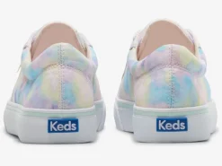 Outlet Women's Jump Kick Canvas Abstract Floral Print Sneaker Women Lace Ups
