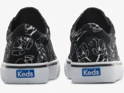 Best Women's Jump Kick Canvas Hand Drawn Floral Sneaker Women Lace Ups