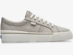 Online Women's Jump Kick Duo Textile Metallic Sneaker Women Platforms