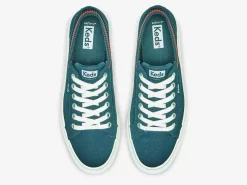 Clearance Women's Jump Kick Rib Knit Collar Sneaker Women Lace Ups