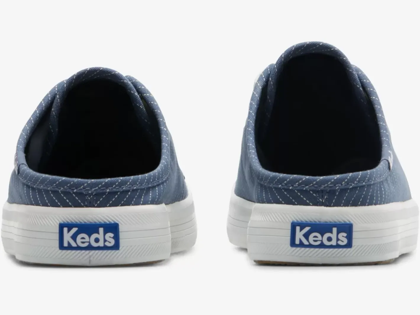 Hot Women's Kickstart Mule Canvas Stripe Slip On Sneaker Women Mules