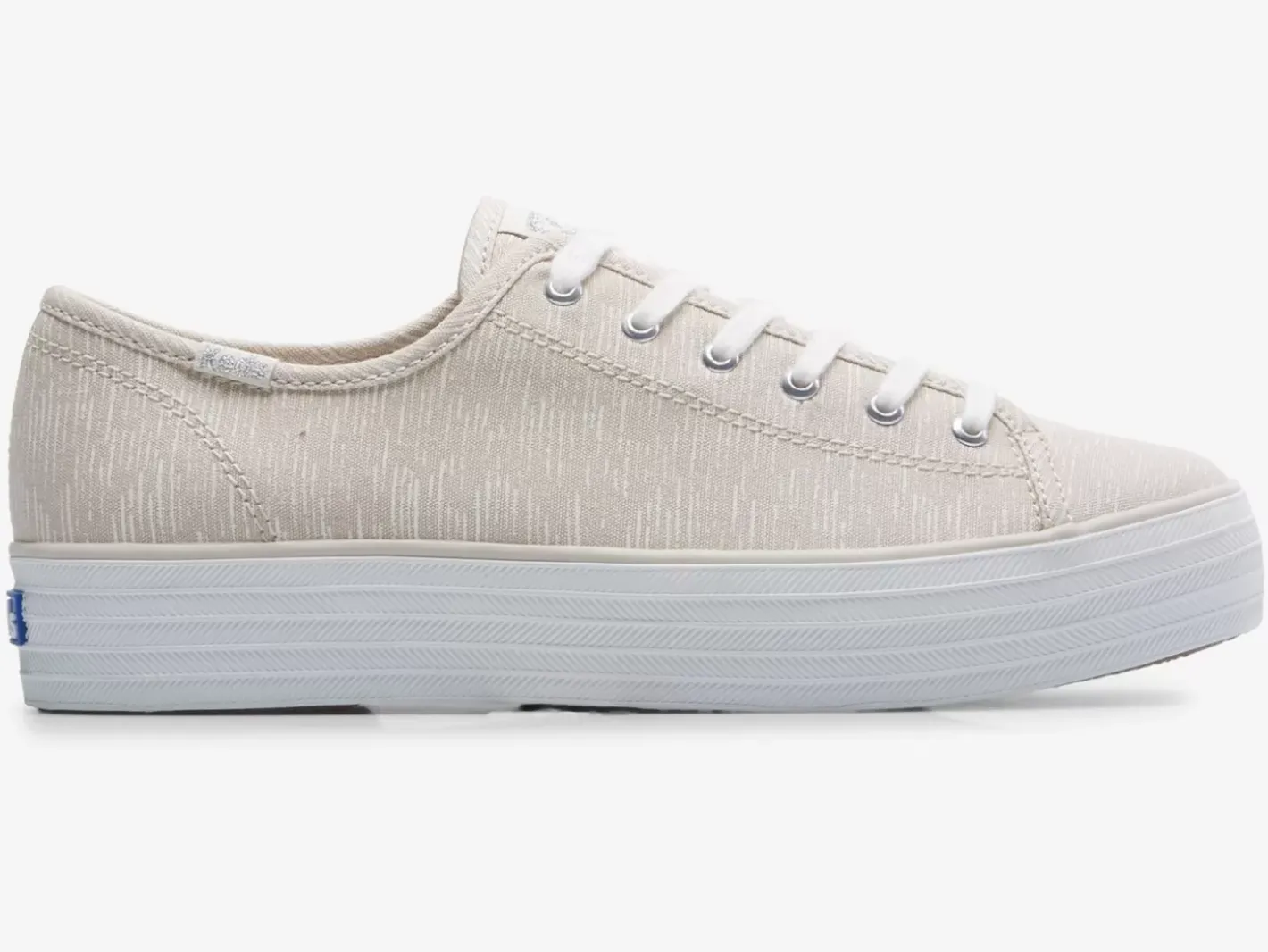 Women's Triple Kick Canvas Lines Print Sneaker Women Platforms
