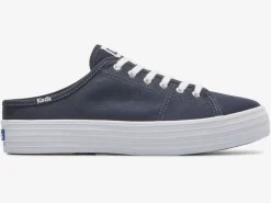 Hot Women's Triple Kick Mule Canvas Slip On Sneaker Women Platforms