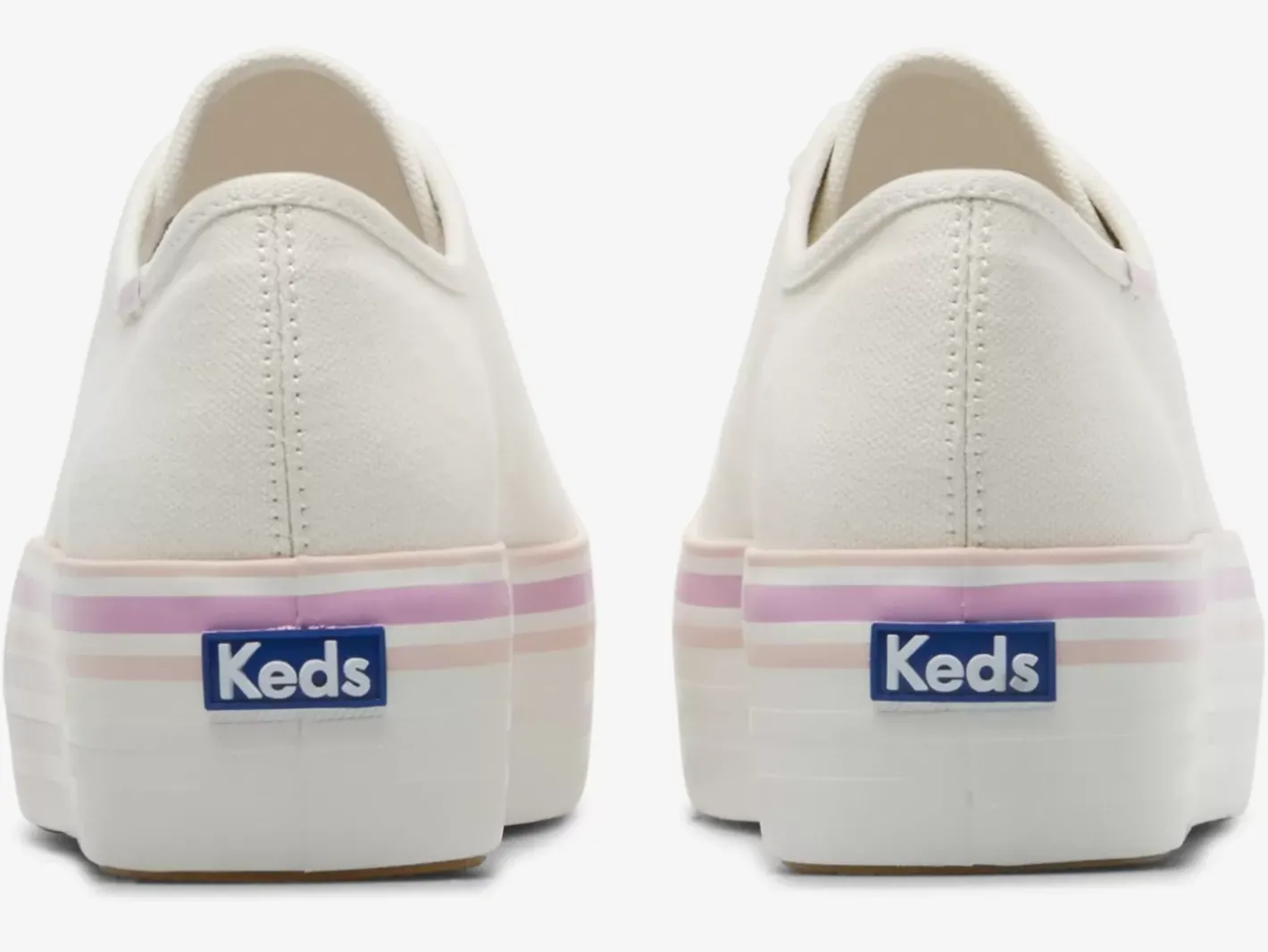 New Women's Triple Up Canvas Foxing Stripe Sneaker Women Platforms
