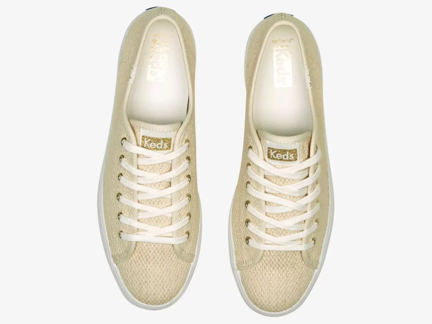 New Women's Triple Up Metallic Woven Sneaker Women Platforms